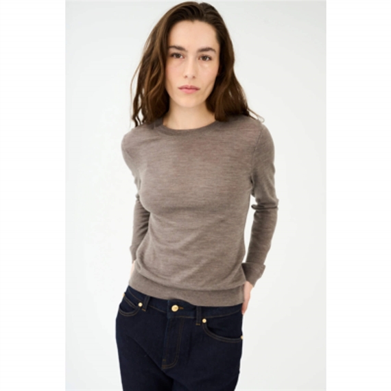 IVY Copenhagen Essex LS O-neck Knit, Brown Melange